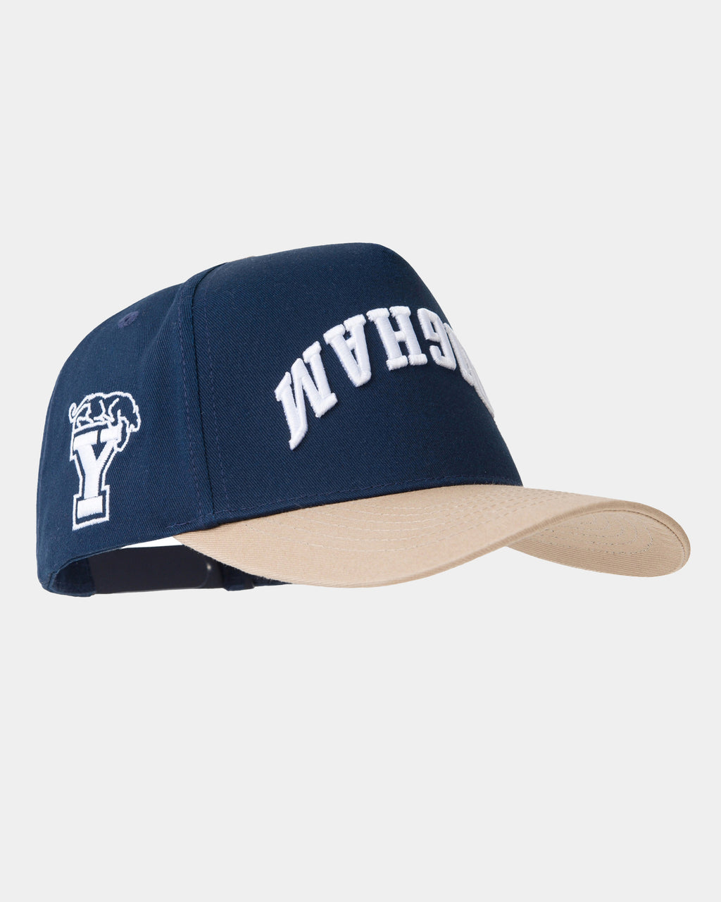 Navy Tan Brim Reversed Inverted Brigham