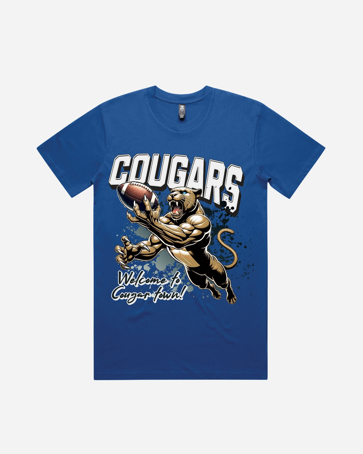 LE Welcome to Cougartown Tee Royal Blue