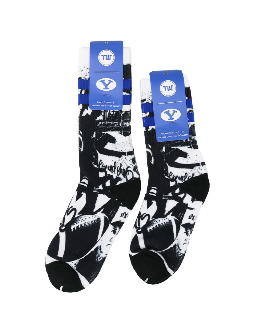 BYU Grunge Socks WMN