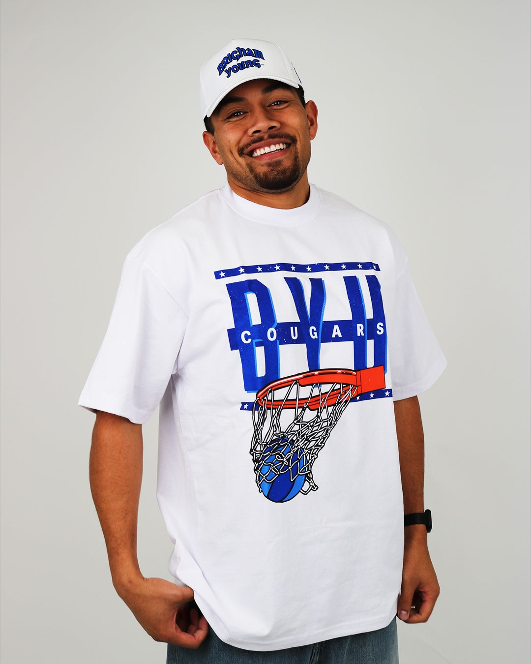 LE BYU Basketball Tee ShakaWear Heavyweight Tee