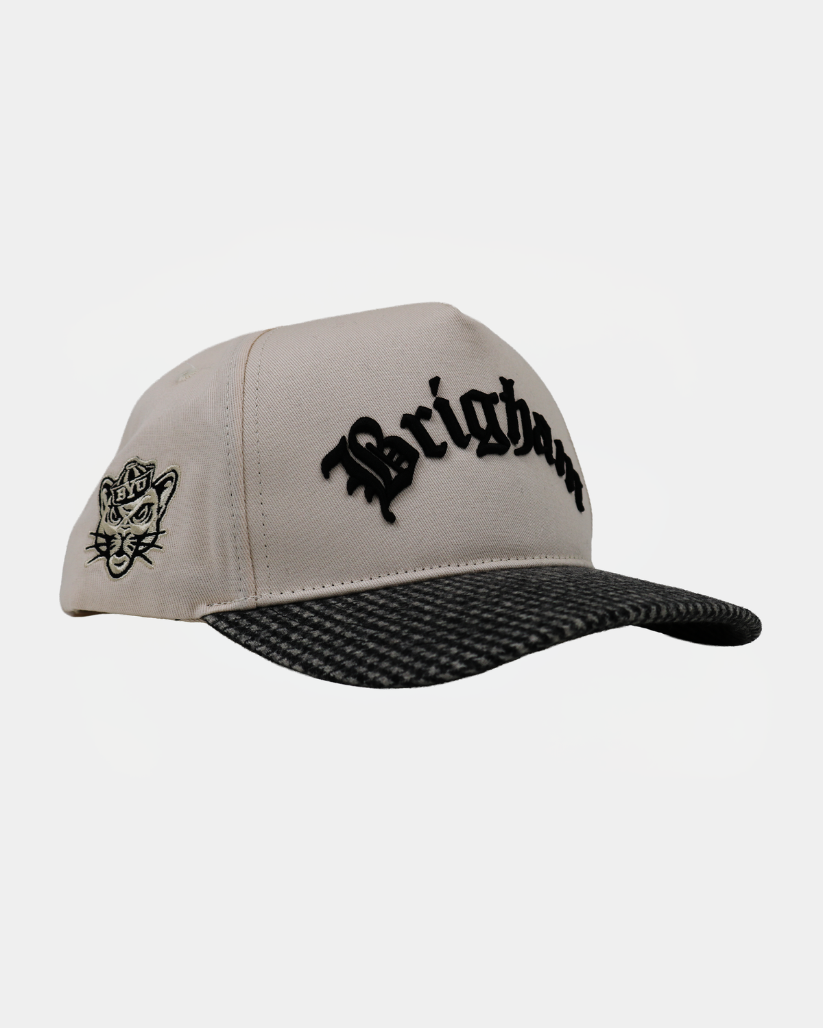 Fade Hat Natural and Houndstooth Brigham Arch