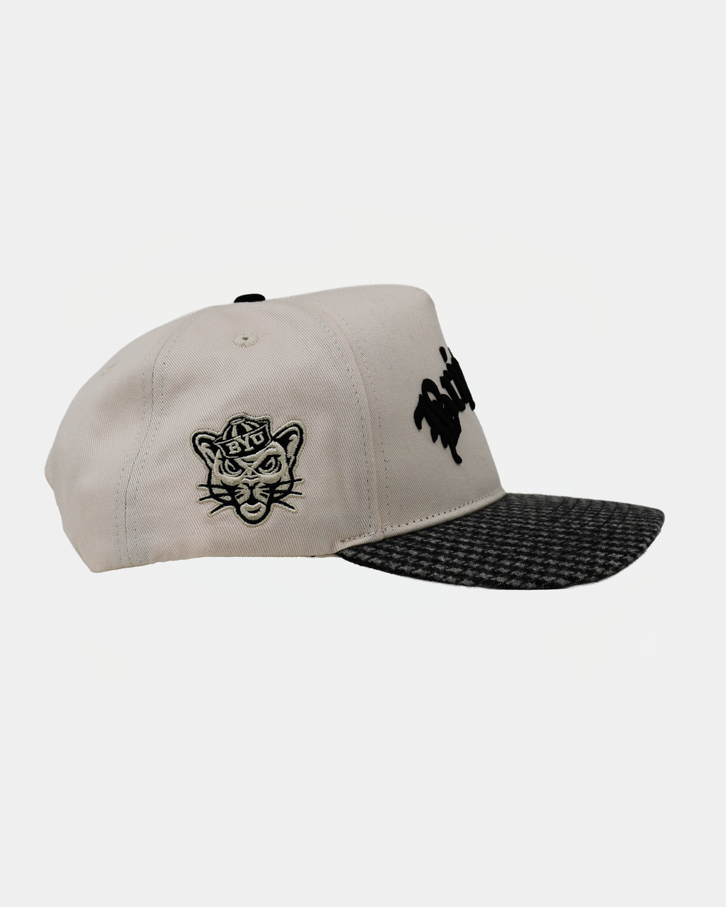 Fade Hat Natural and Houndstooth Brigham Arch