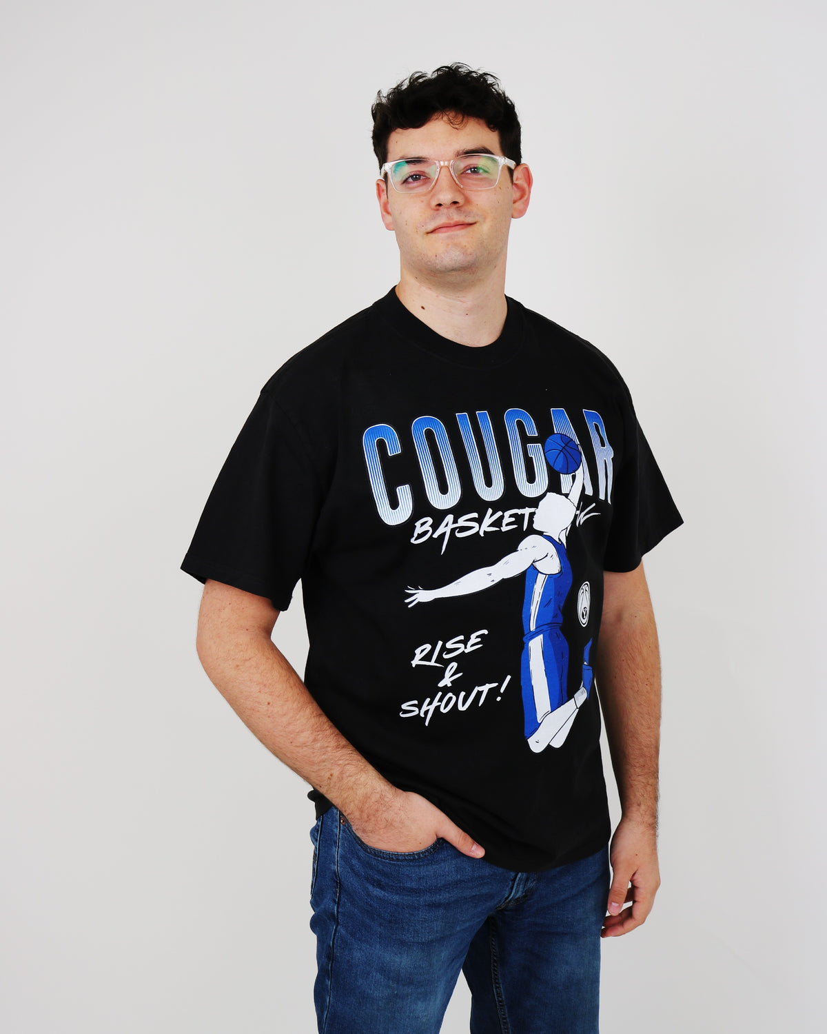 LE Cougar Basketball Tee Black