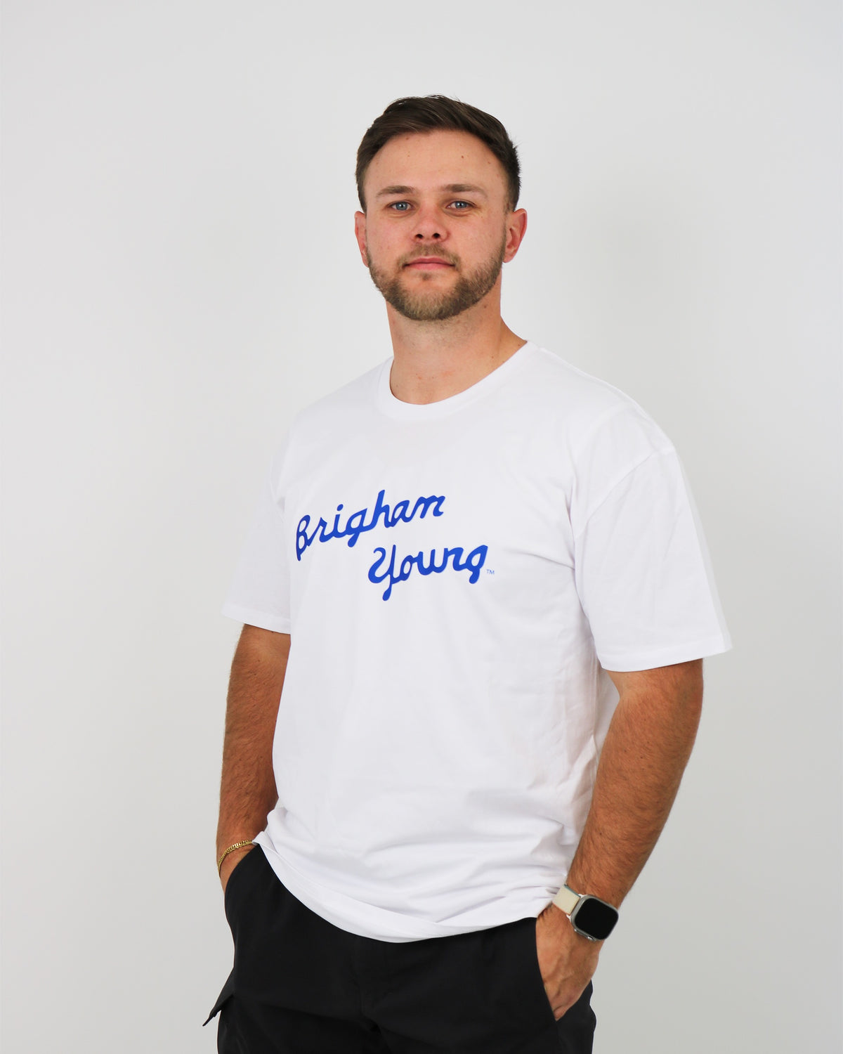 LE Vintage Stacked BYU Tee