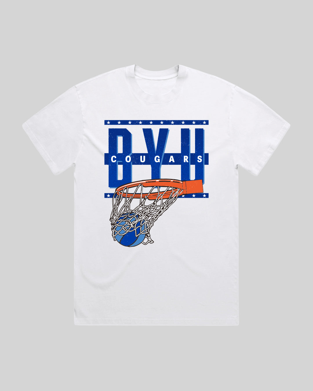 LE BYU Basketball Tee ShakaWear Heavyweight Tee