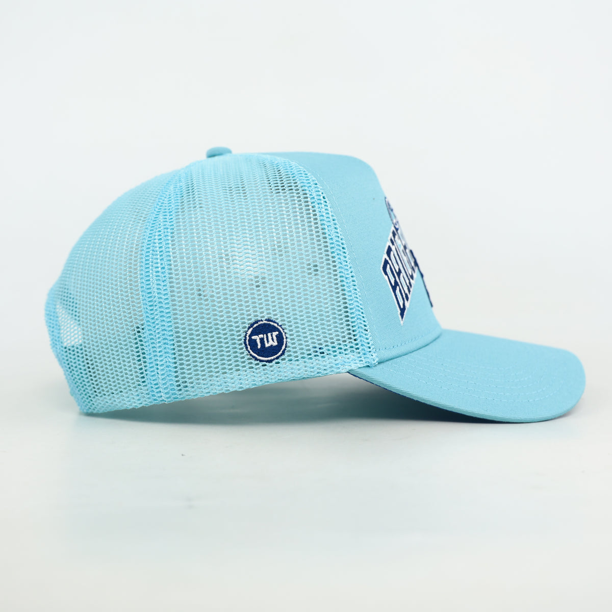 BYU Powder Blue Embroidered Trucker Hat