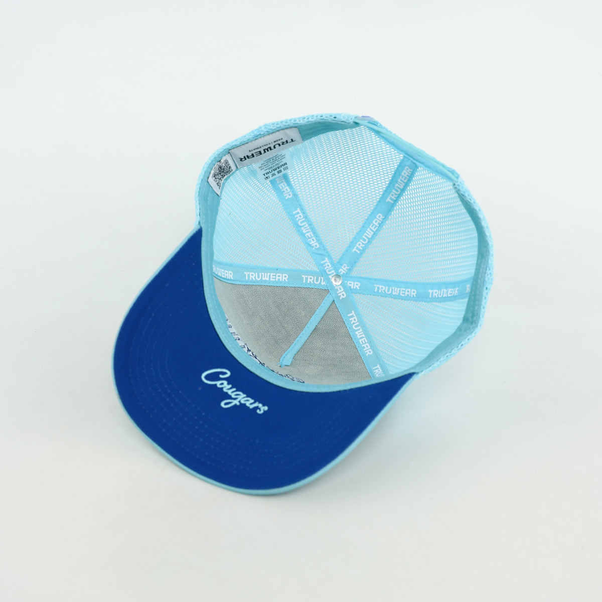 BYU Powder Blue Embroidered Trucker Hat