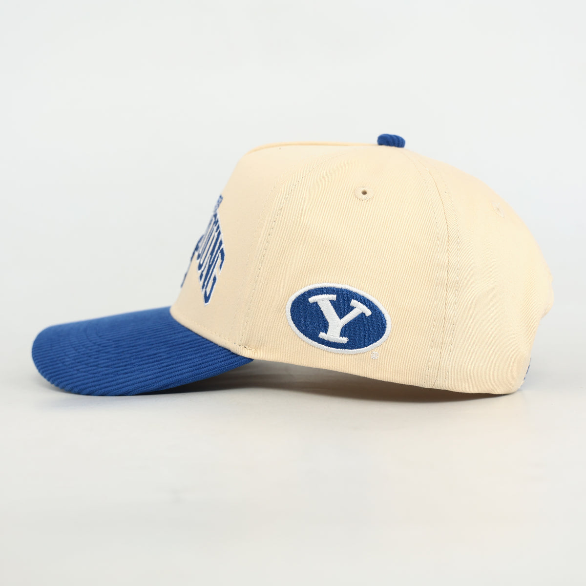Brigham Young Natural and Royal Blue Suede Brim Hat