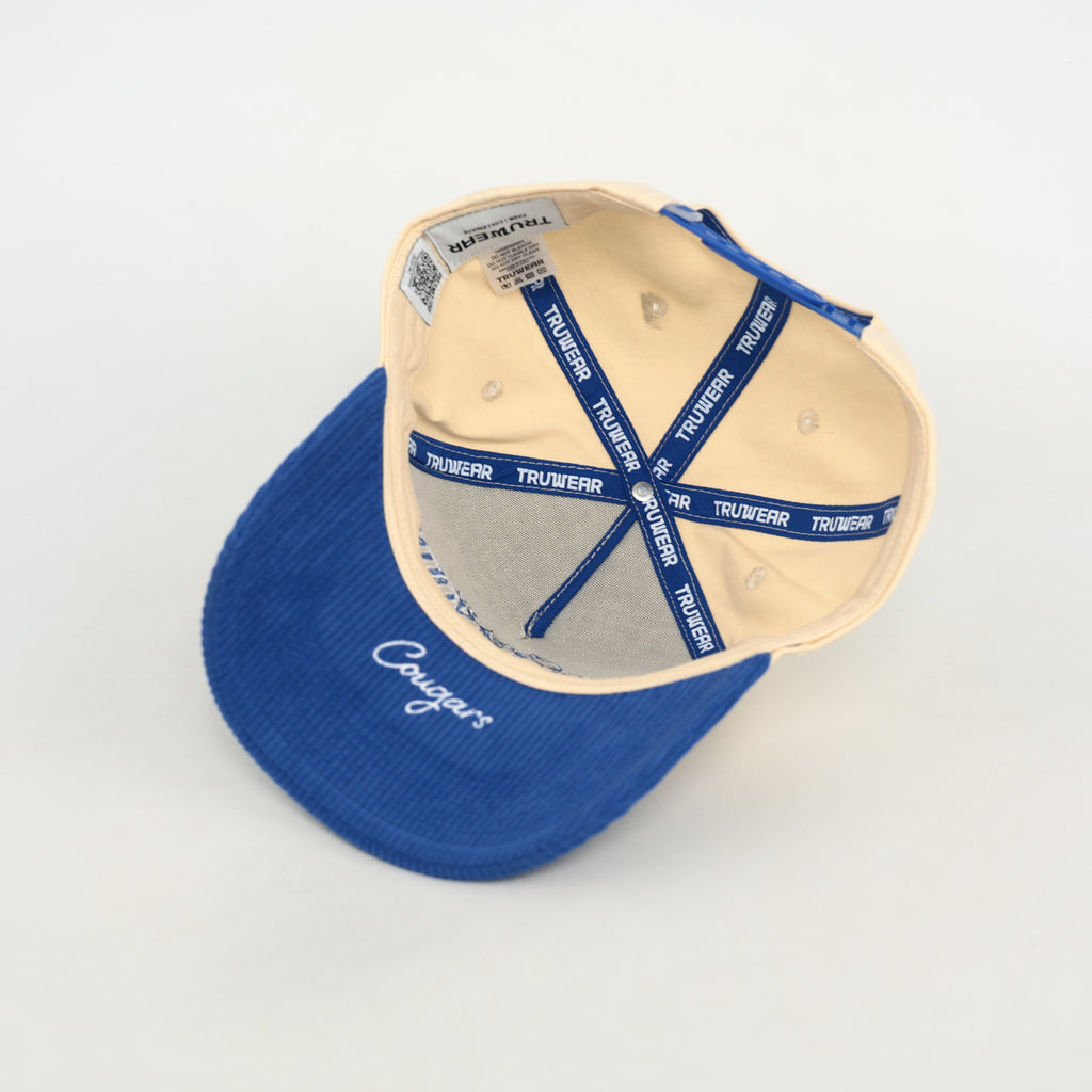 Brigham Young Natural and Royal Blue Suede Brim Hat