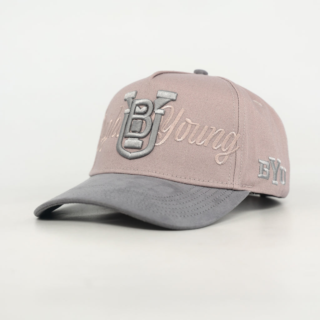 BYU Grey and Silver Suede Brim Hat
