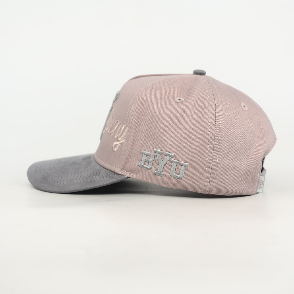BYU Grey and Silver Suede Brim Hat