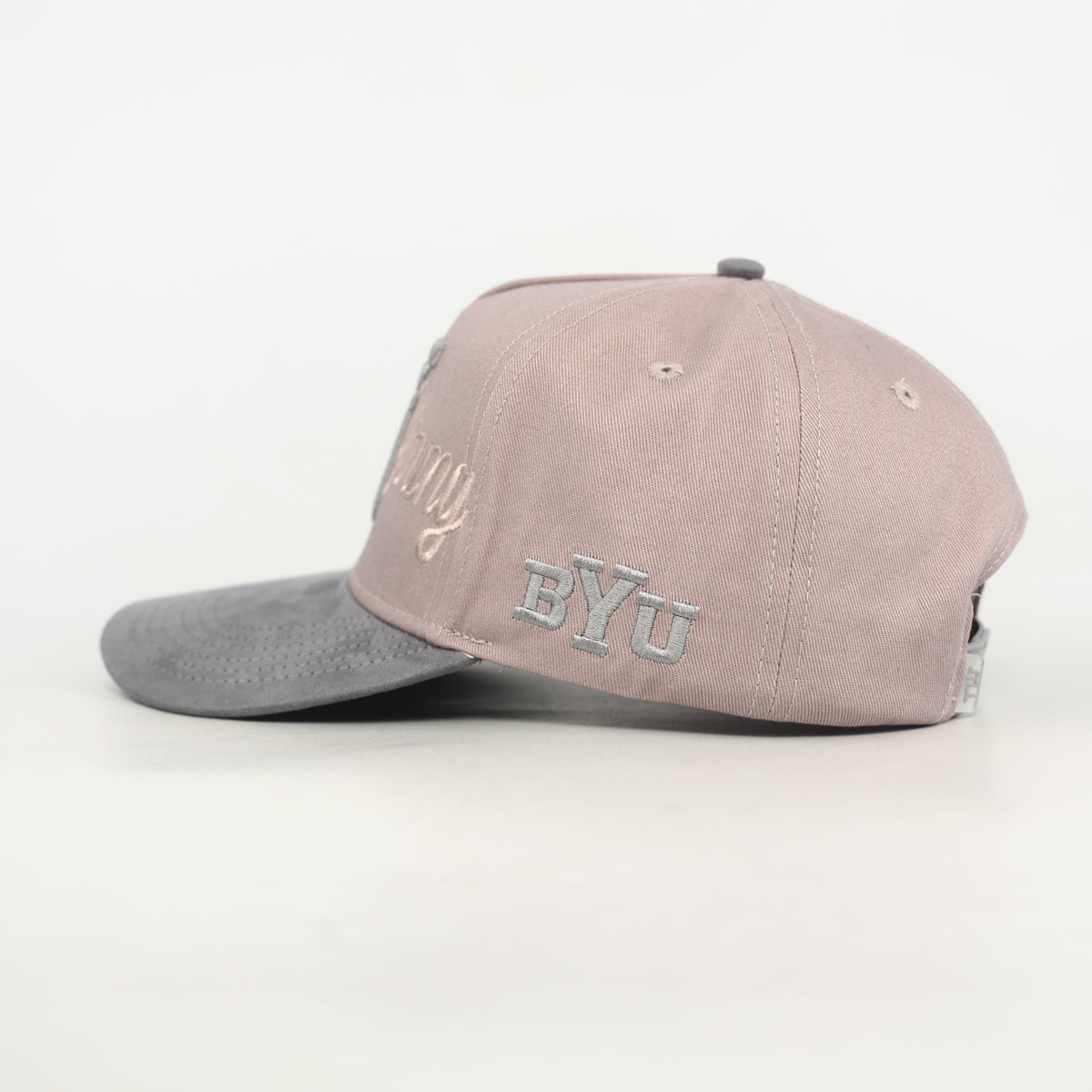 BYU Grey and Silver Suede Brim Hat