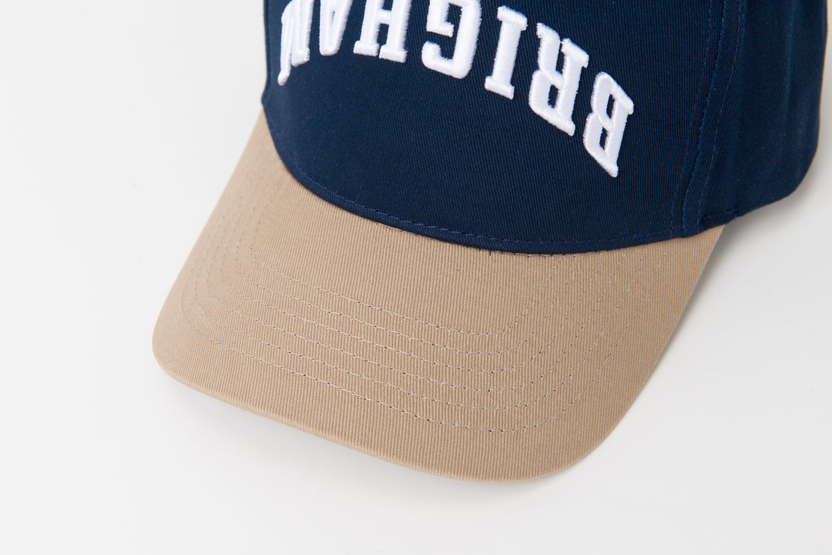 Navy Tan Brim Reversed Inverted Brigham