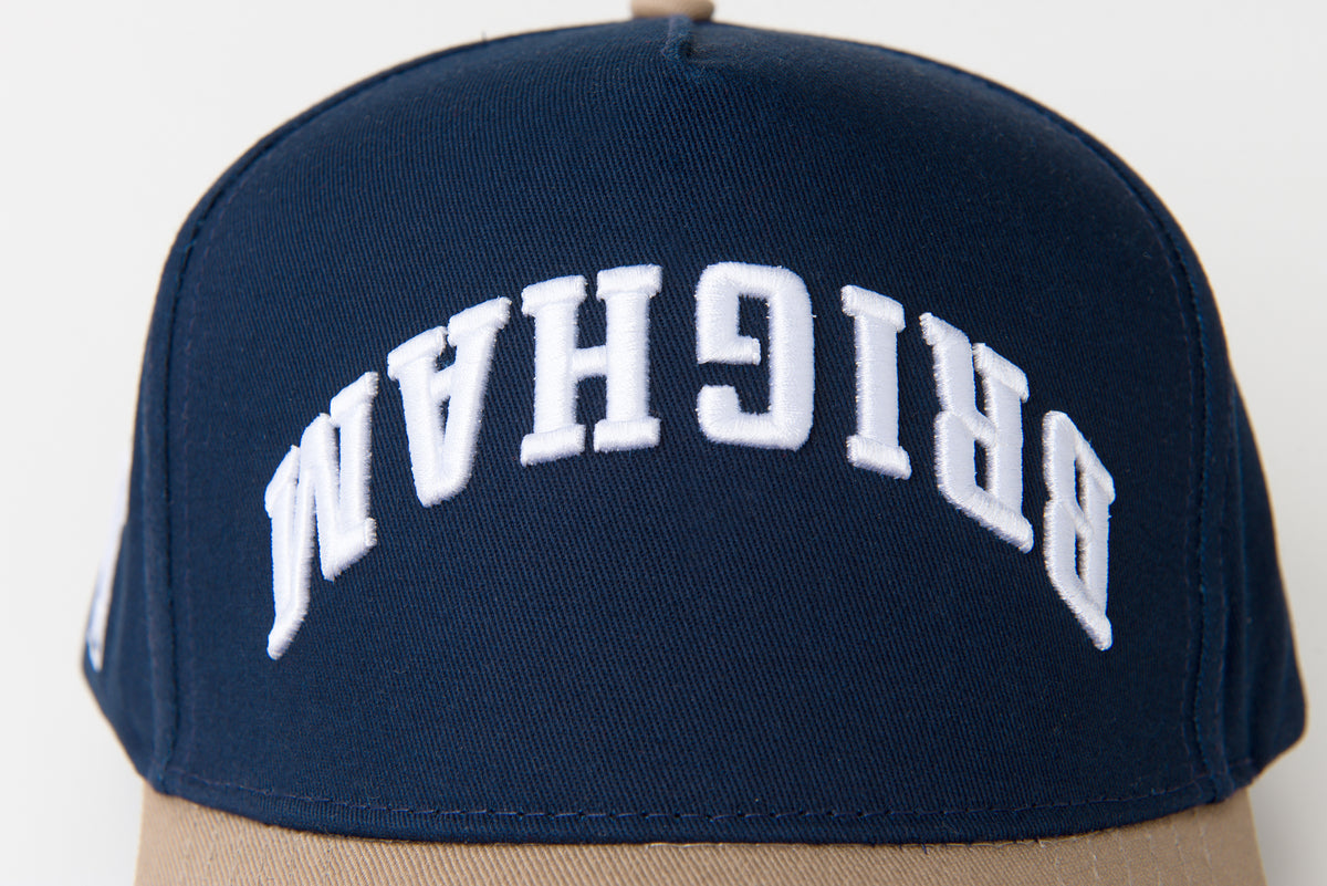 Navy Tan Brim Reversed Inverted Brigham