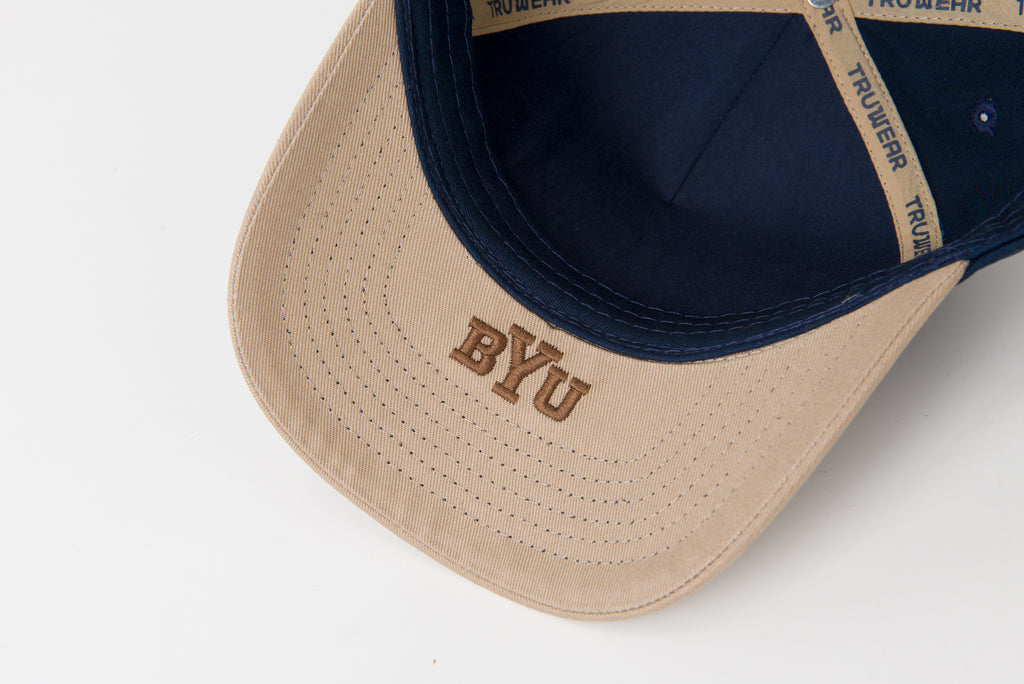Navy Tan Brim Reversed Inverted Brigham