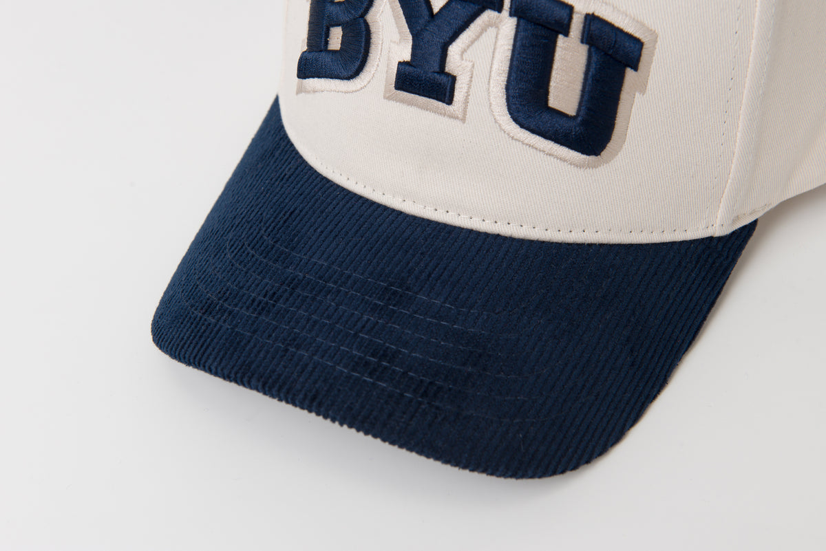 Navy Corduroy Brim Big BYU Logo