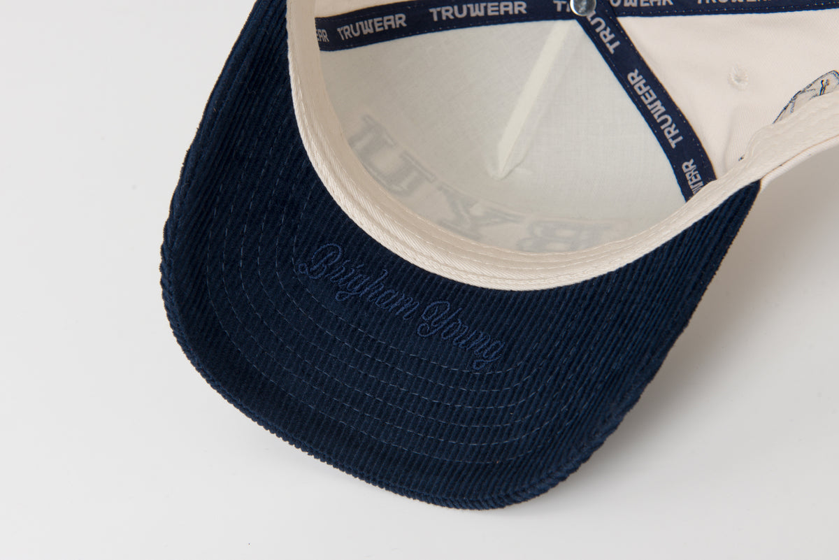 Navy Corduroy Brim Big BYU Logo