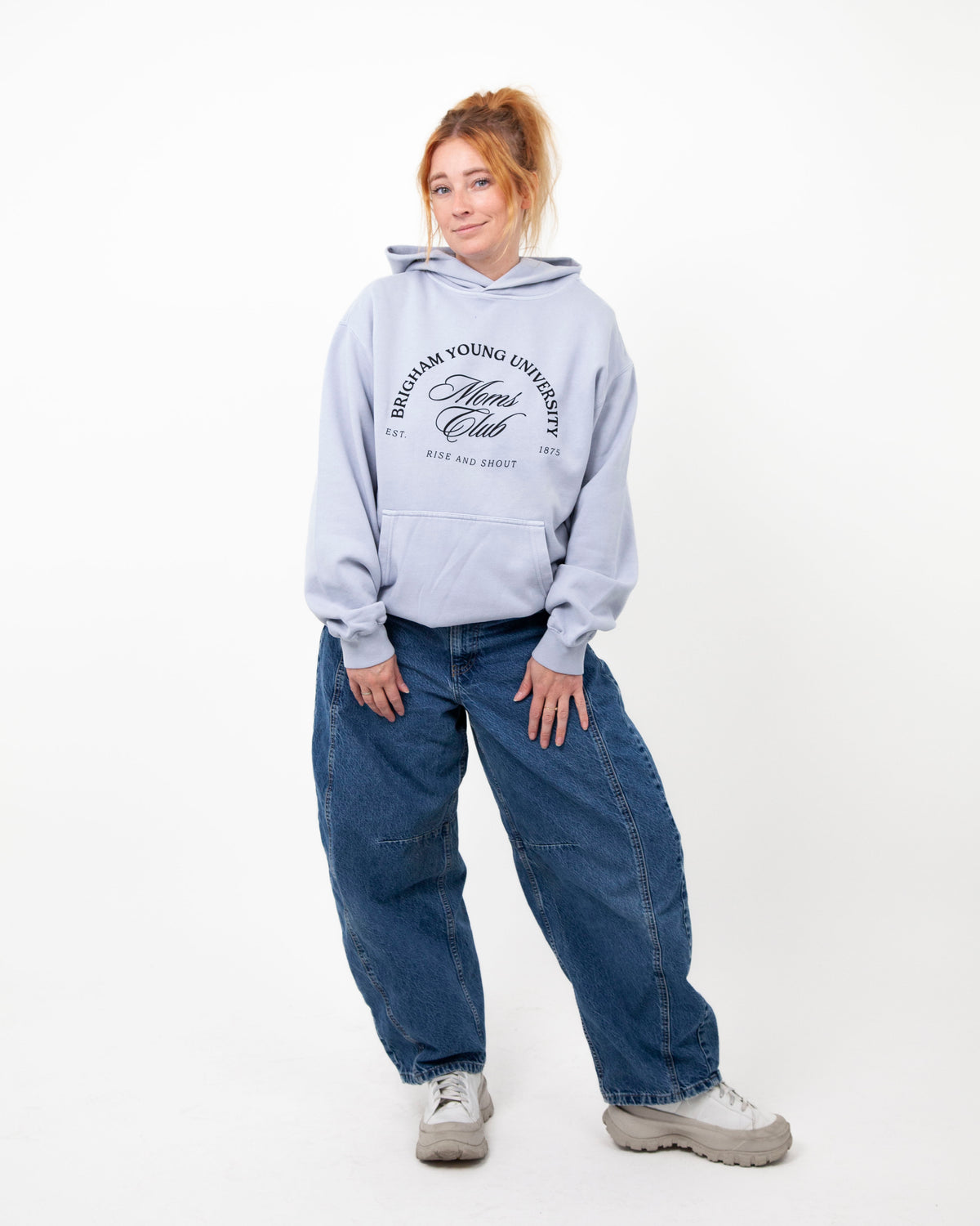 Cougar Mom Club Relaxed Hoodie Faded Powder