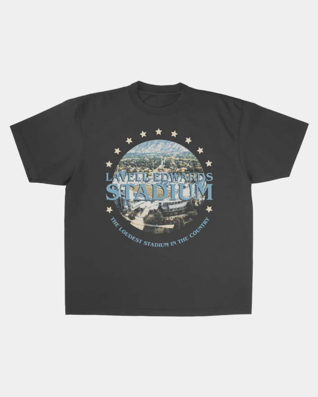 BYU LaVell Edwards Stadium Vintage T-Shirt – 2026 Schedule Tee - The Royal Blue