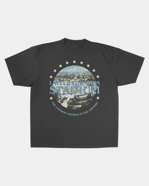 BYU LaVell Edwards Stadium Vintage T-Shirt – 2026 Schedule Tee - The Royal Blue