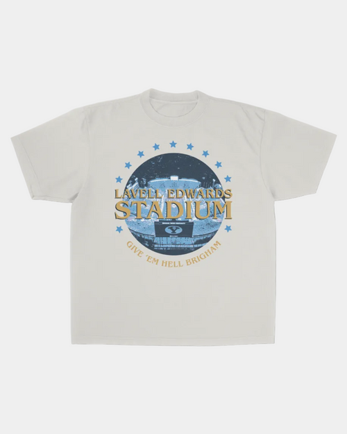 BYU LES "Give 'Em Hell Brigham" Vintage T-Shirt – 2026 Schedule Tee - The Royal Blue